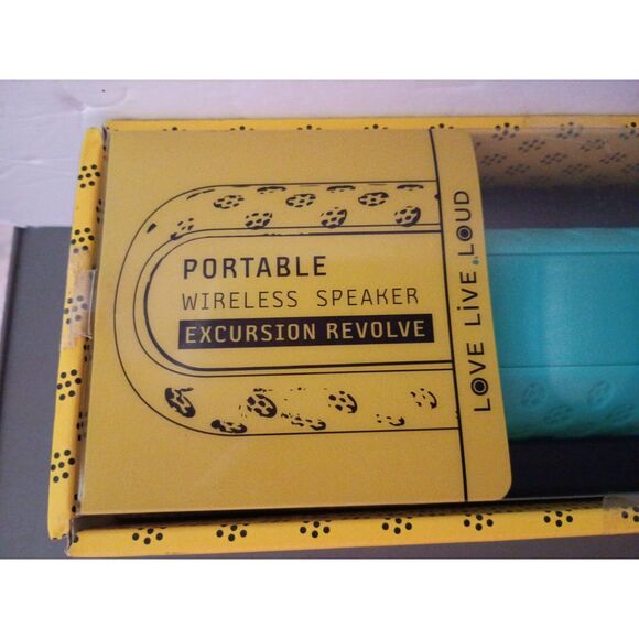 Sound Bound Excursion Revolve Circle Dotted Aqua Blue Wireless Bluetooth Speaker - Picture 8 of 9